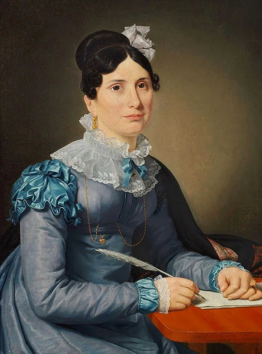 Ritratto di signora che scrive una lettera